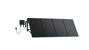 Ray 800 W Balkonkraftwerk mit vier Solarmodulen auf einer Betonbrüstung montiert